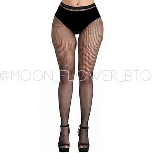 Sexy High Waist Fishnet Stockings Black